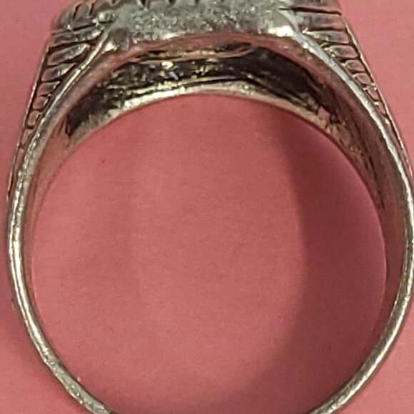 Tanzanite Crystal Rhinestone Men's Ring - Healing Power ring 8.5 - Picture 5 of 5